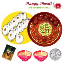 Diwali Chandrakali Sweets Thali