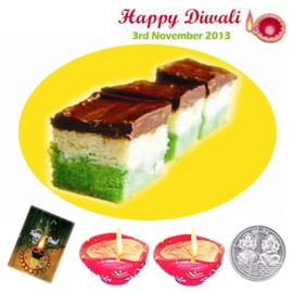 Diwali Three in One Mawa Barfi Sweets